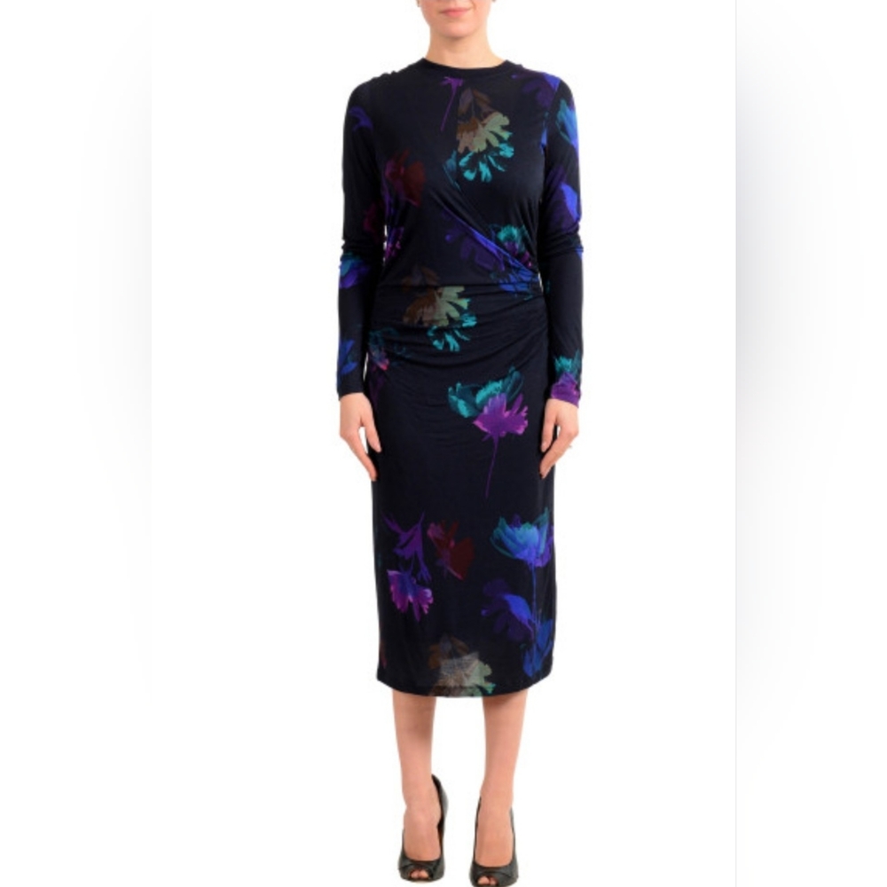Hugo Boss Black Floral Midi Dress